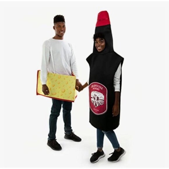 Wine and Cheese Couples Costumes Halloween Party One Size New - Picture 1 of 10